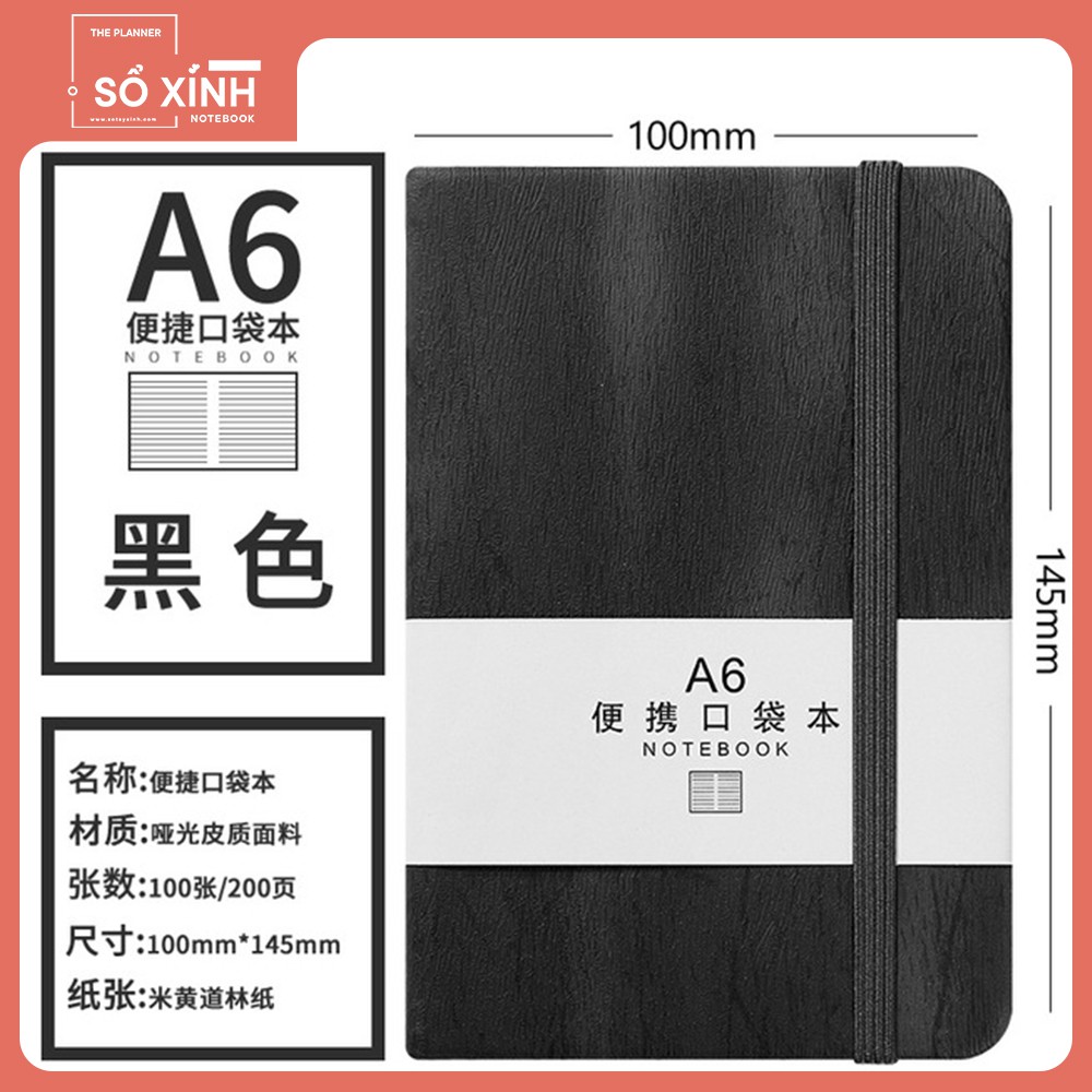 Sổ tay bia da Original Pellana Camel A6 - sổ ghi chép công việc - Sổ xinh