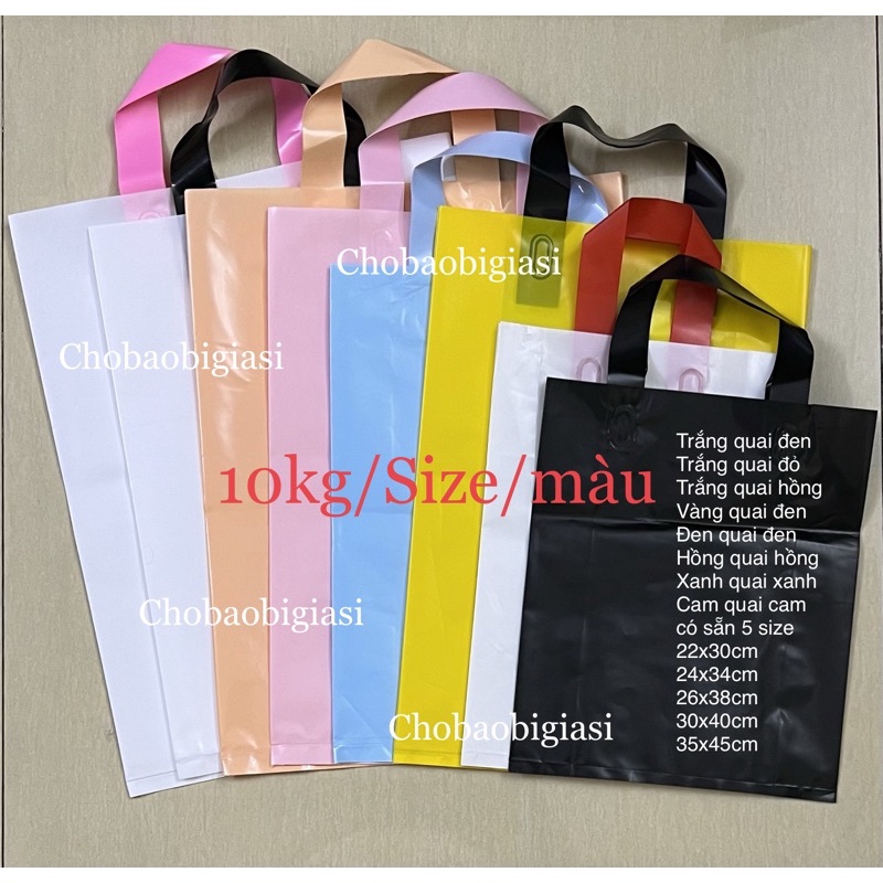{Giá sỉ 10kg/size) Túi quai ép, túi ép quai đựng thời trang đủ size - đủ màu (SP y hình)