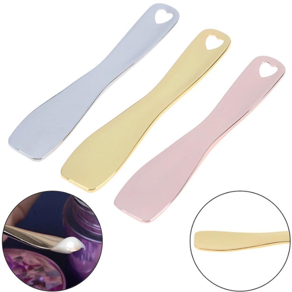 1 CLEOES Thìa Kim Loại Kẽm Trộn Mỹ Phẩm|Muỗng Cong Múc Kem Trang Điểm Mặt Và Cơ Thể