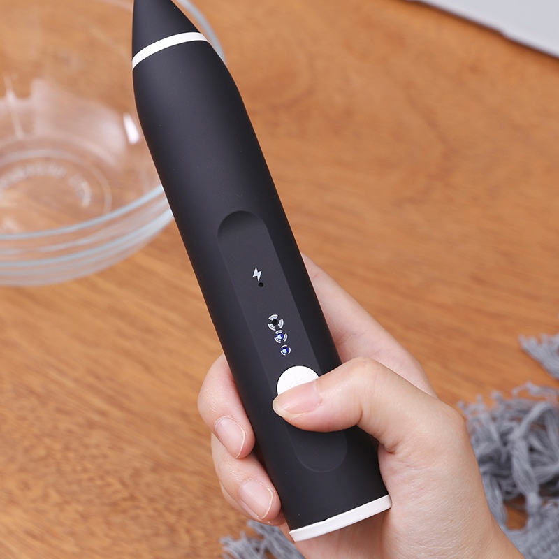 Máy khuấy điện cầm tay mini 3 nấc độ tốc độ thiết kế đầu khuấy có thể tháo rời bằng thép không gỉ an toàn chống dính