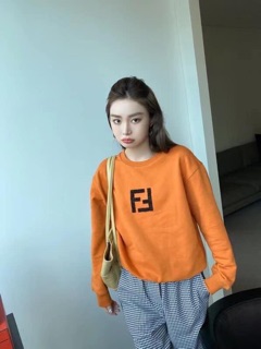 ÁO NỈ DA CÁ CHÉO NỮ MÀU CAM FF