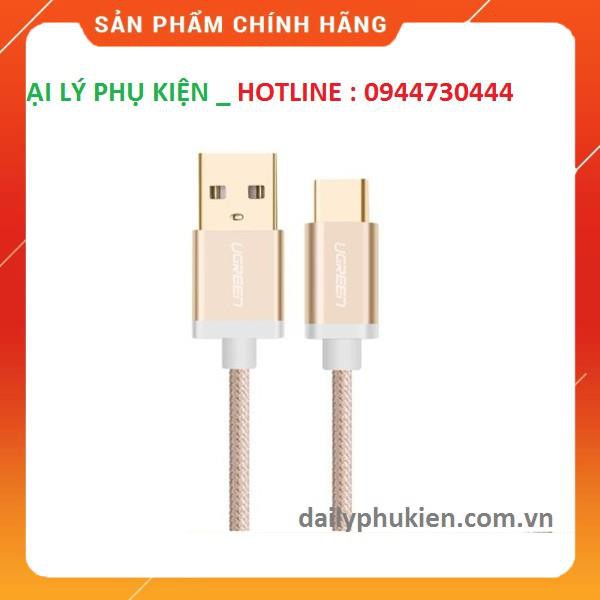 Cáp USB-C to USB 2.0 dài 1m màu Gold Ugreen 20860 dailyphukien