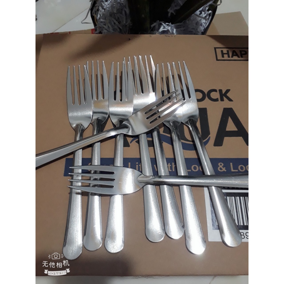 Nĩa Inox Cán Dài Dùng Để Ăn Trái Cây, Cơm Sườn...