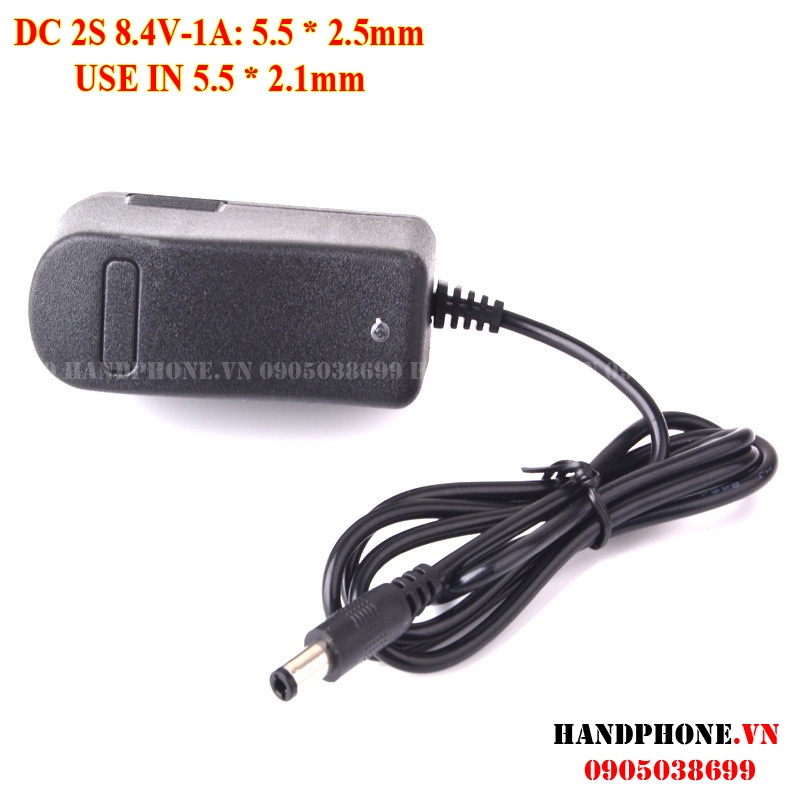 Combo 10 cái bộ sạc nguồn Adapter AC-DC sạc pin 2S 8.4V-1A (1000mAh) Chuẩn cắm 5.5 * 2.5mm / 5.5 * 2.1mm