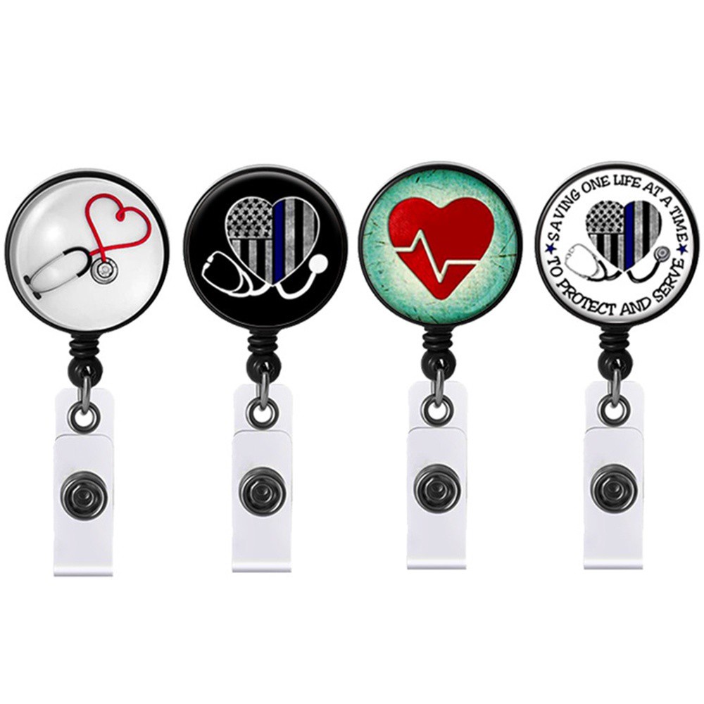 Kẹp giữ thẻ tên / bảng tên có thể thu gọn siêu bền tiện dụng cho y tá / bác sĩ