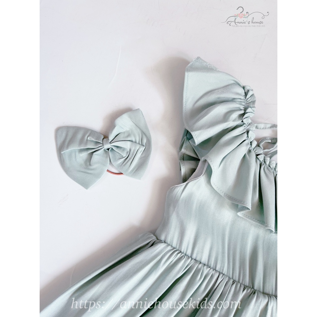 Váy đầm bé gái ANNIE đầm Tafta xanh cho bé gái từ 9 đến 33kg