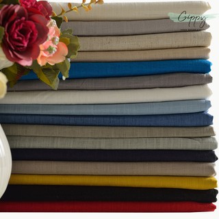 Vải lanh sợi tre bamboo (giá nửa mét vải) màu trơn làm khăn vải trang trí, đồ handmade - Gippy Decor