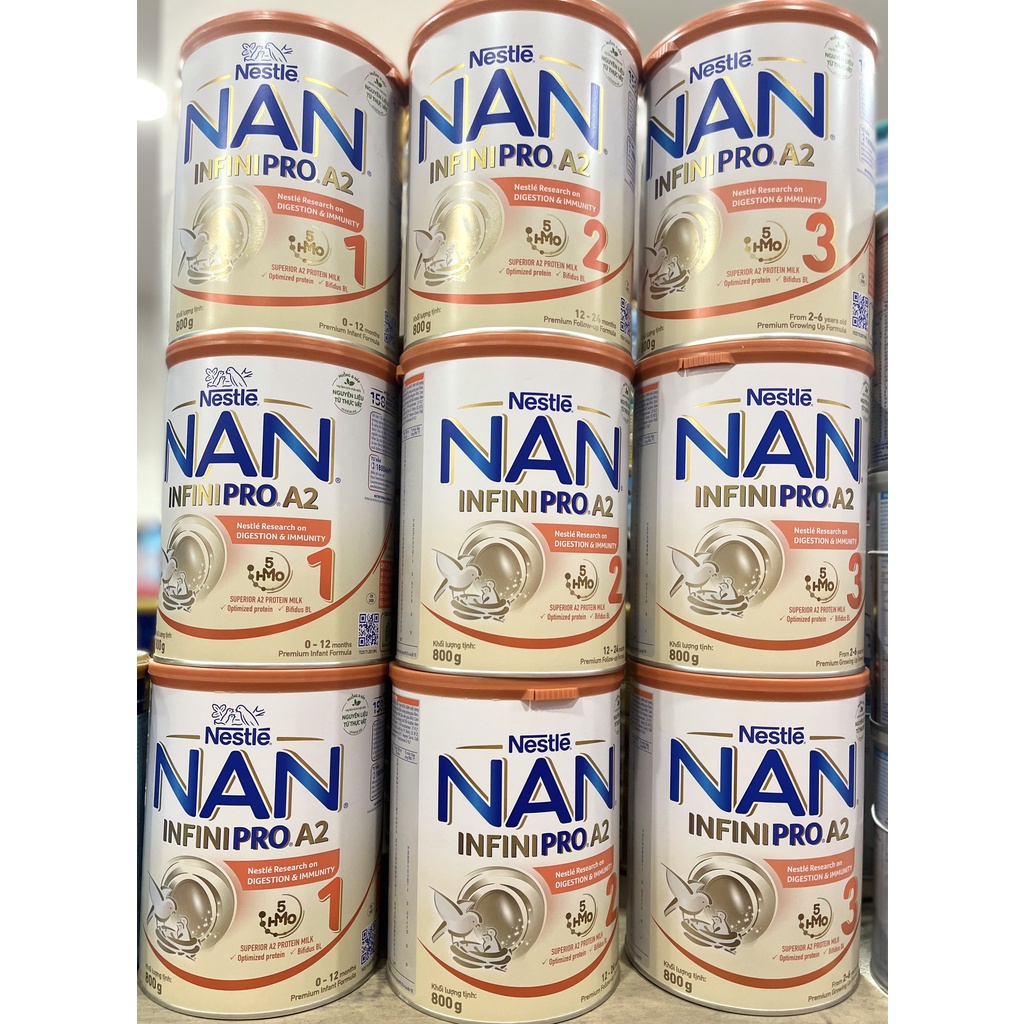 Sữa Nestlé NAN INFINIPRO A2 800G Số 1 - 2 - 3