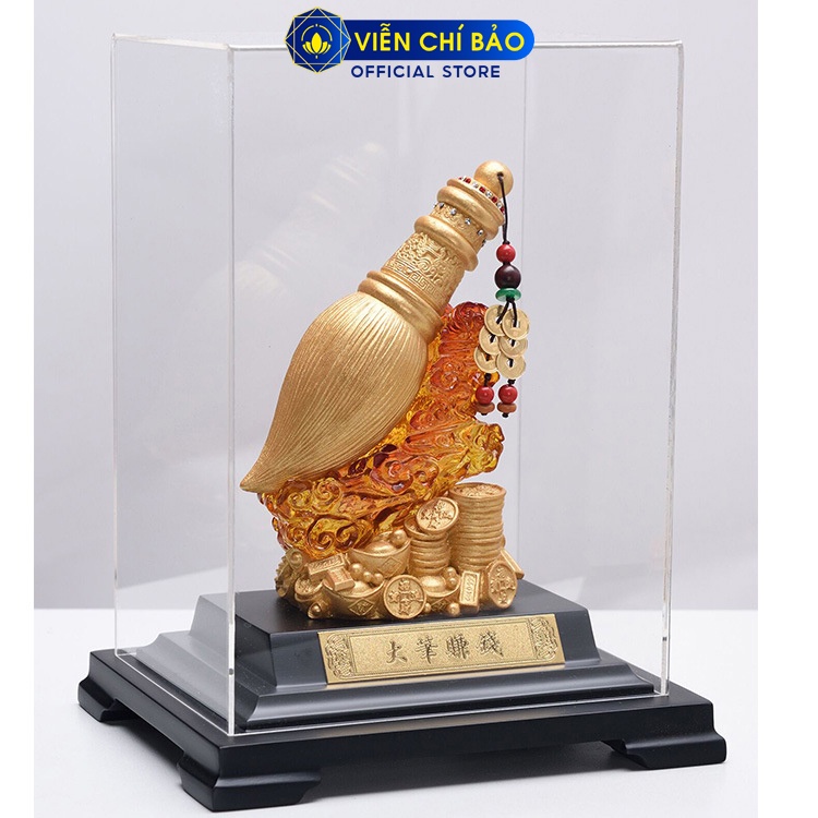 Tượng Trạng Nguyên Bút Dát Vàng 24K vật phẩm quà tặng cao cấp trang trí nhà cửa Viễn Chí Bảo M600142