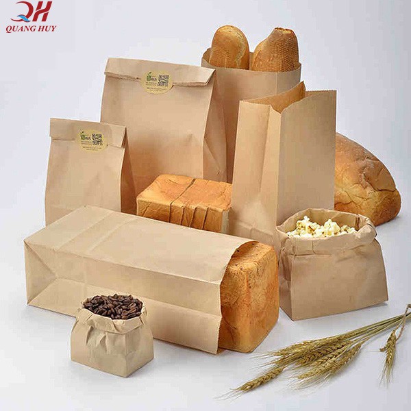 500 Túi giấy bánh mì thực phẩm size ngang x hông x cao 15x9x28cm