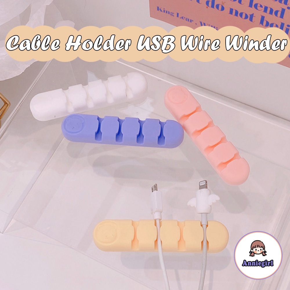 Dụng cụ sắp xếp dây cáp USB/ tai nghe/ cáp sạc bằng silicone tiện lợi