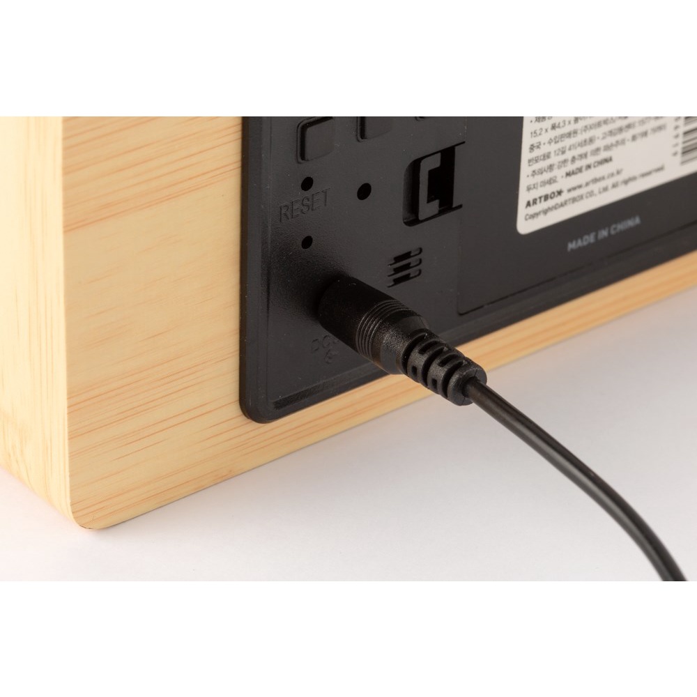 Đồng Hồ ARTBOX Hàn Quốc Bề Mặt Tráng Gương Khung Gỗ Màu Gỗ Sáng (Size Lớn)