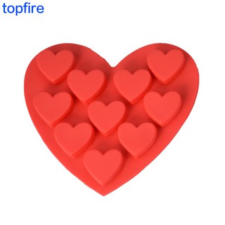 Silicone DIY Chocolate Candy Molds Ice Cube Trays Cake Cookies Baking Mould Hearts Shape Red