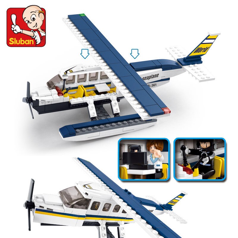 LEGO Bộ Đồ Chơi Lắp Ráp Mô Hình Sân Bay 214 Mảnh Sluban 0361