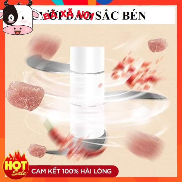 Máy xay mini cầm tay đa năng sạc pin xay tỏi ớt, hành, rau củ quả dung tích 250ml