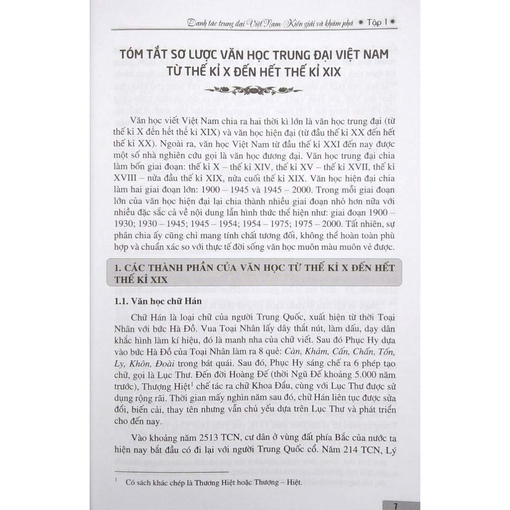 Sách - Danh Tác Trung Đại Việt Nam - Tập 1: Kiến Giải Và Khám Phá