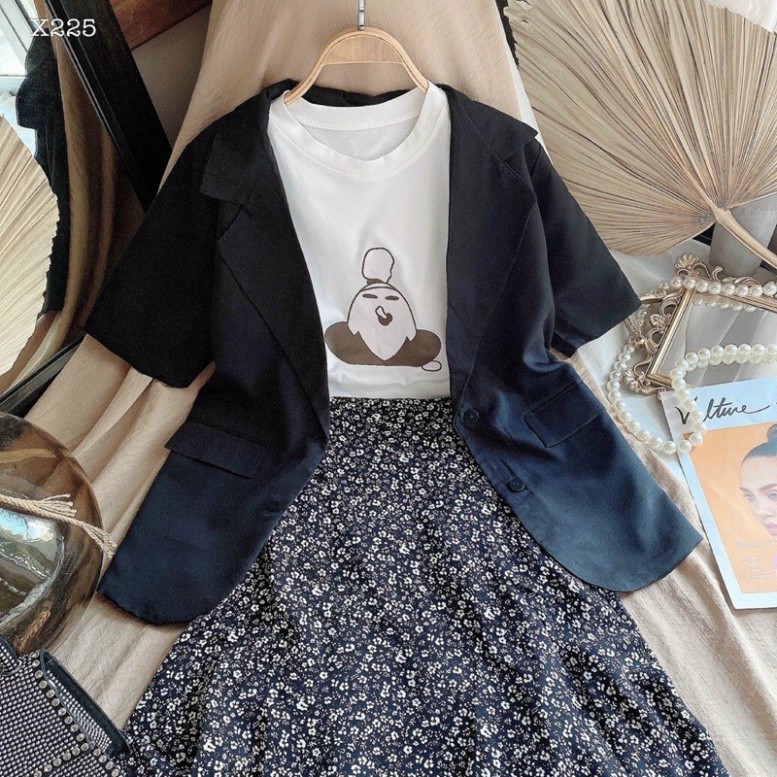 SÉT ÁO THUN + CHÂN VÁY HOA MẪU MỚI TINH 2021