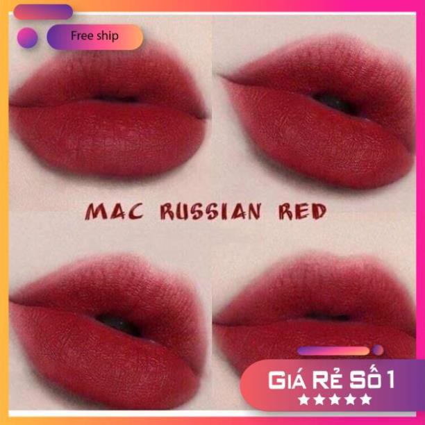 [CHÍNH HÃNG SIÊU CẤP ] (chuẩn auth) (chuẩn auth) Son Mac Màu Russian Red - Đỏ Rượu chính hãng FREESHIP