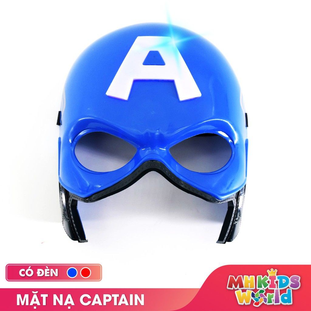 Mặt nạ hóa trang Captain America đồ chơi hóa trang cosplay halloween sinh nhật cho trẻ em lứa tuổi 3+ nhựa PP an toàn