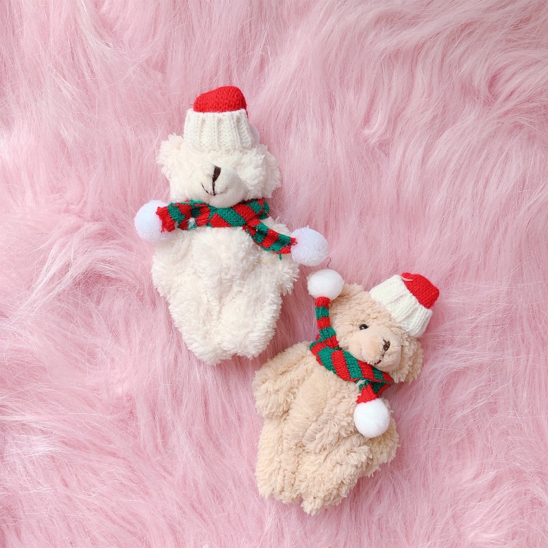 Gấu Nhồi Bông Mini Phong Cách Giáng Sinh Đáng Yêu
