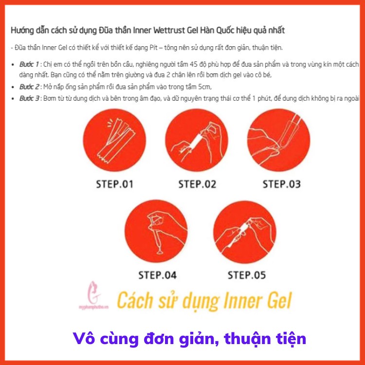 GEL PHỤ KHOA INNER  ĐŨA THẦN TÌNH YÊU  DƯỠNG ẨM VÀ LÀM SẠCH  NHẬP KHẨU CHÍNH HÃNG