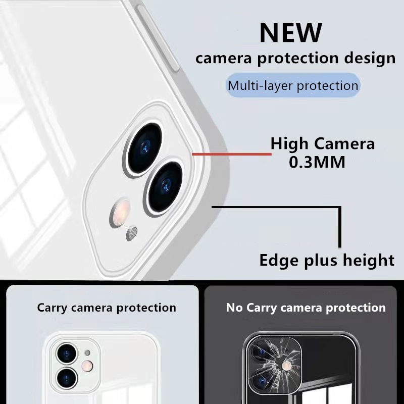 Ốp Tráng Gương Logo Táo Viền Vuông iP X XR XS 11 12 13 Pro Max - Minh An Saigon