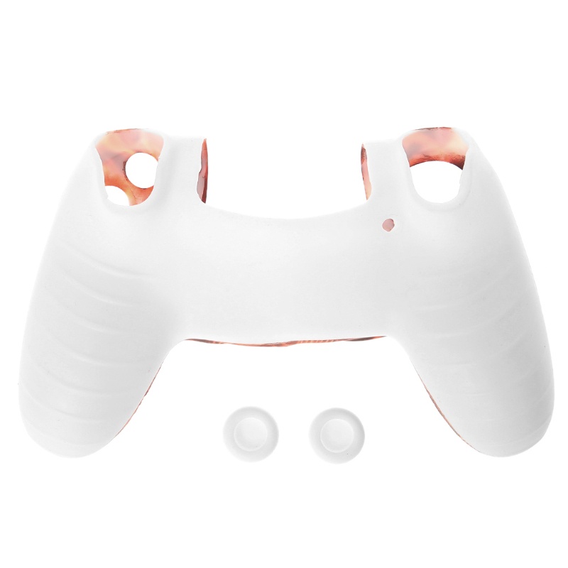 Bộ Vỏ Bọc Silicone + 2 Nắp Bảo Vệ Cho Tay Cầm Chơi Game Ps4