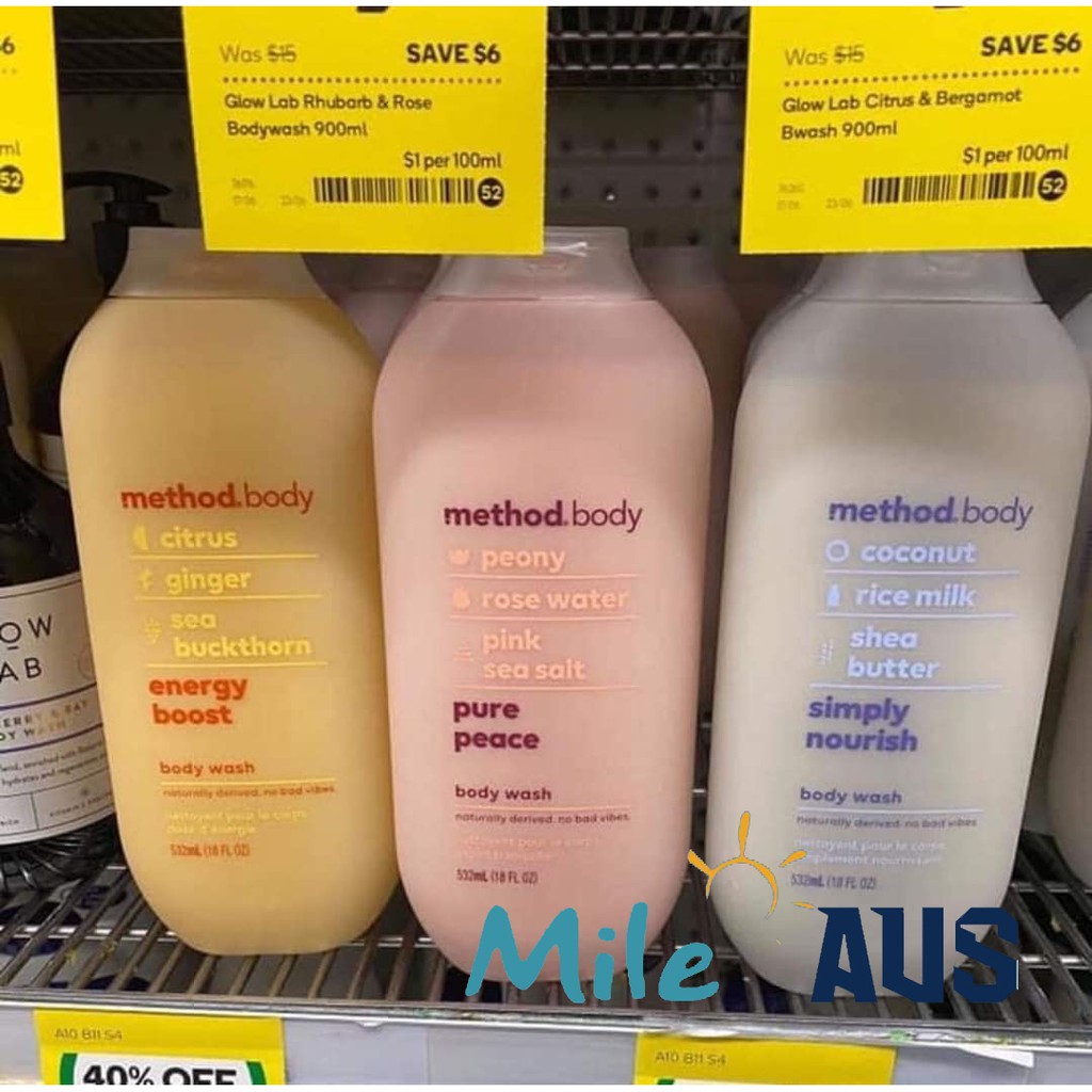 Sữa tắm body cực thơm Method Body Úc