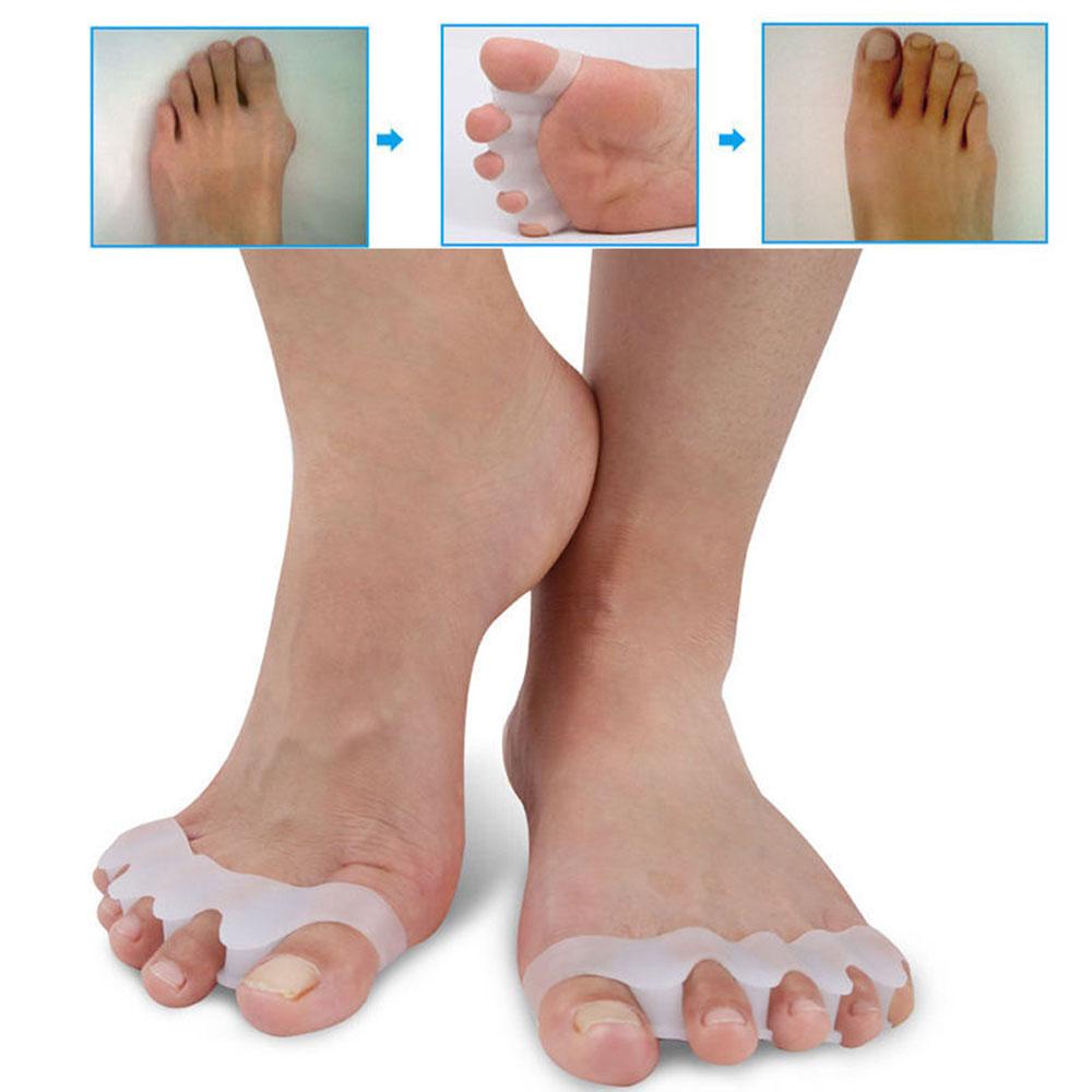 1 Cặp Dụng Cụ Tách Ngón Chân Bằng Silicone Giúp Giảm Đau Tiện Dụng