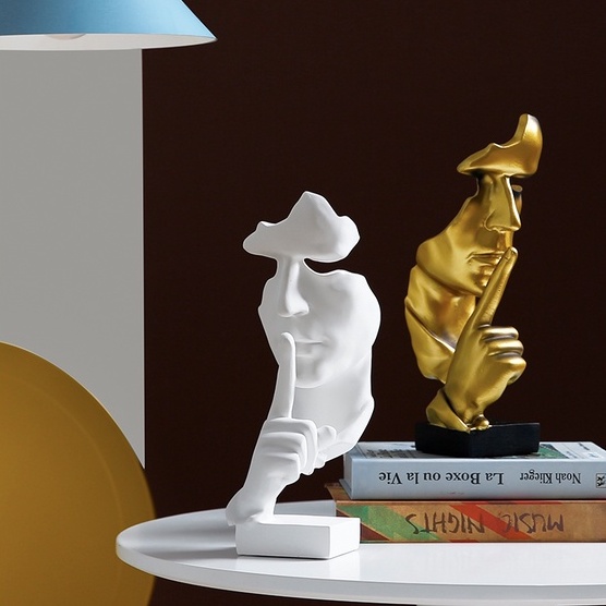 Tượng im lặng là vàng Decor phòng phong cách Bắc Âu