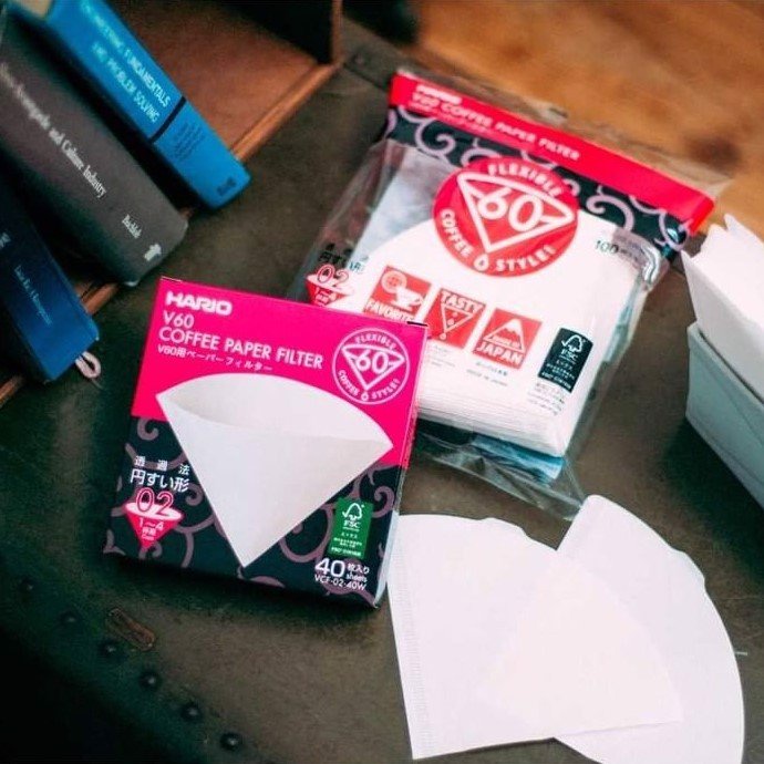 Giấy lọc cà phê Hario V60 màu trắng – chính hãng