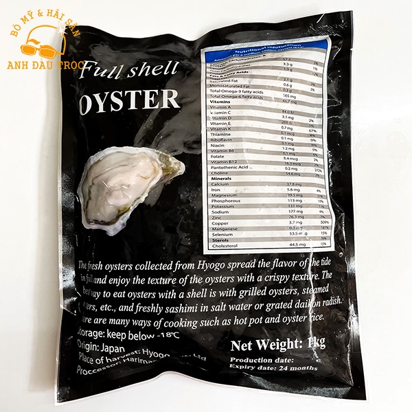 Hàu Nhật Hyogo 1kg | Hàu Sữa Nhật | Chuẩn Sashimi | Giao Siêu Tốc HCM