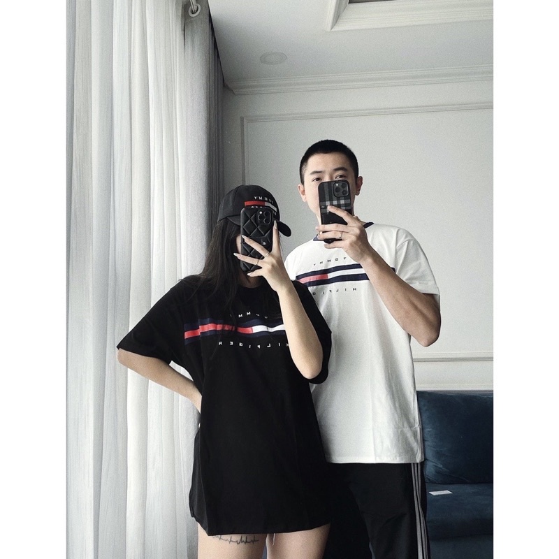 Áo đôi nam nữ Tmy 2 màu dáng rộng