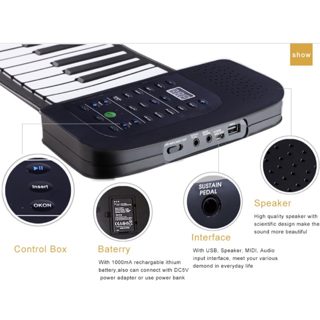 Đàn Piano cuộn 88 phím PA88