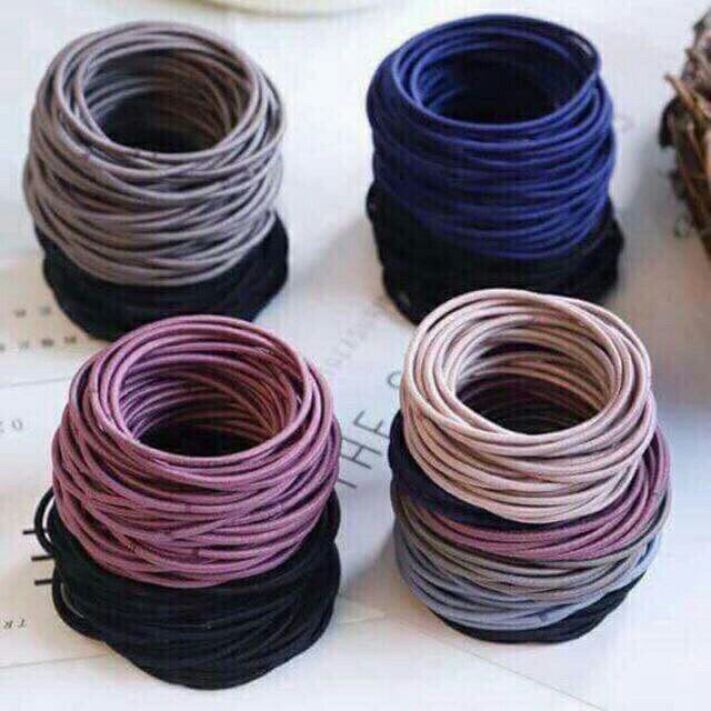 10 dây thun cột tóc cho nữ mix nhiều màu