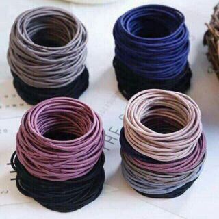 10 dây thun cột tóc cho nữ mix nhiều màu