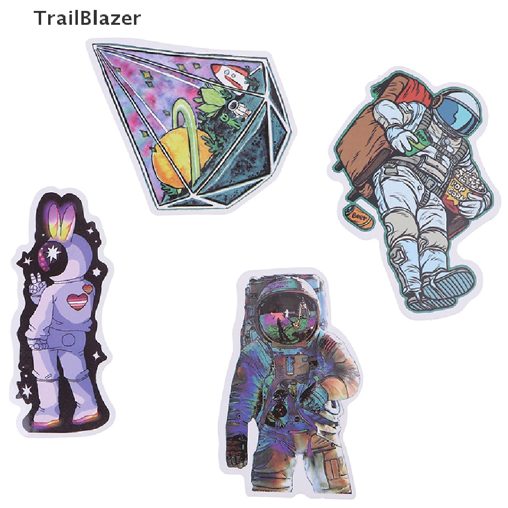 Bộ 50 Miếng Dán Hình UFO / Phi Hành Gia / Tên Lửa Dùng Trang Trí Máy Tính