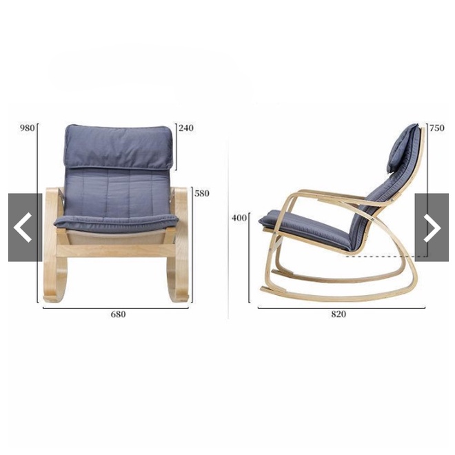 Ghế thư giãn Poang ngắn , ghế đọc sách, giúp cho bản thân thư giãn mỗi khi mệt mỏi – M006 - 2