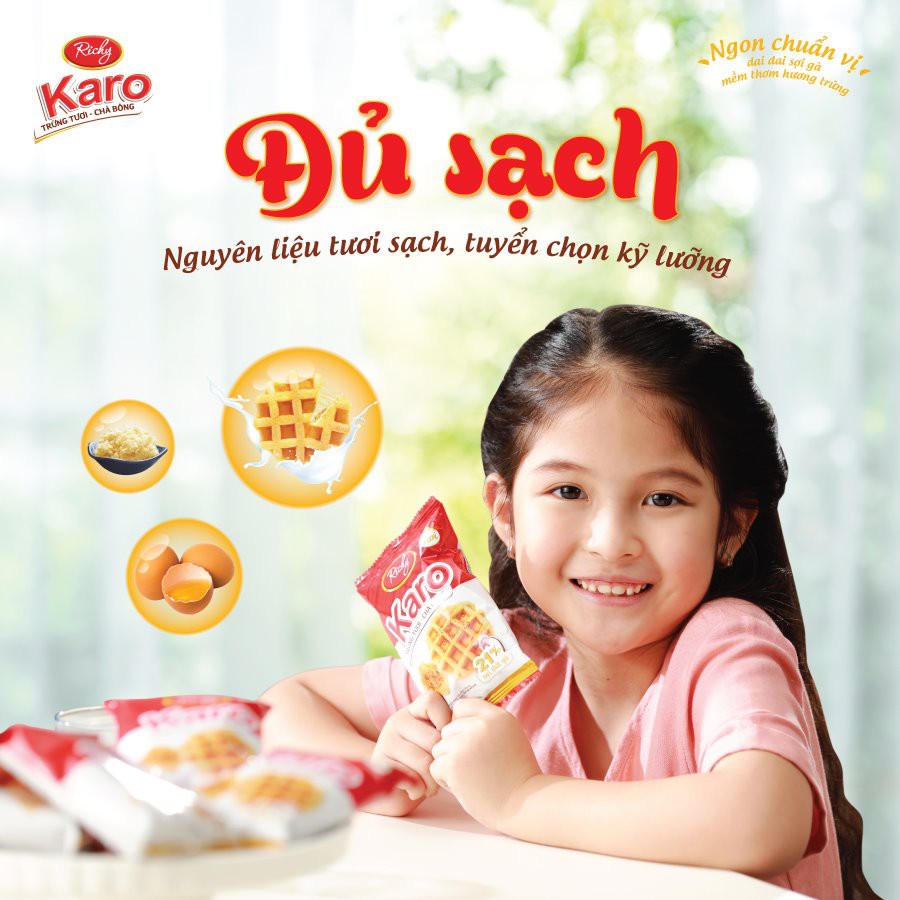 Combo ăn sáng gồm 1 bịch Karo chà bông, 1 túi bơ trứng Richy 180g -CB2