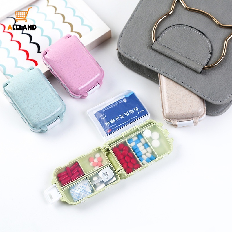 Hộp Đựng Thuốc Ba Ngăn Bằng Sợi Rơm Lúa Mì Thân Thiện Với Môi Trường