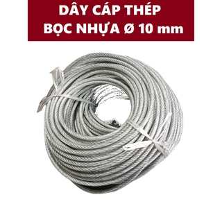 Dây cáp thép bọc nhựa Ø [ 10mm ] dài 1 mét – 1000 mét