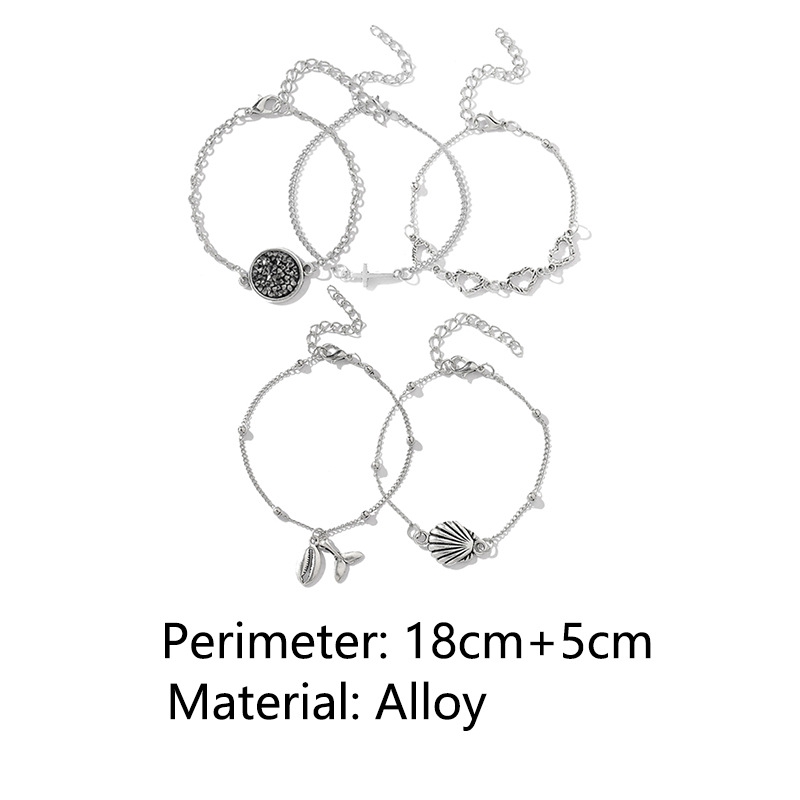 Set 5 Vòng Tay Họa Tiết Thanh Lịch Thời Trang