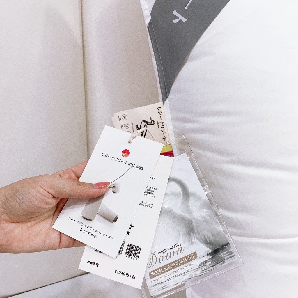 Ruột Gối Lông Vũ Kháng Khuẩn Japan - Chống Đau Mỏi Vai Gáy Siêu Mềm Siêu Êm Size 50X70Cm