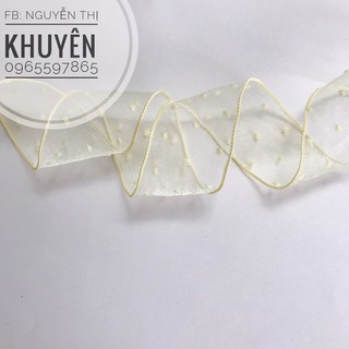 Ruy băng voan chấm bi nổi 5 cm