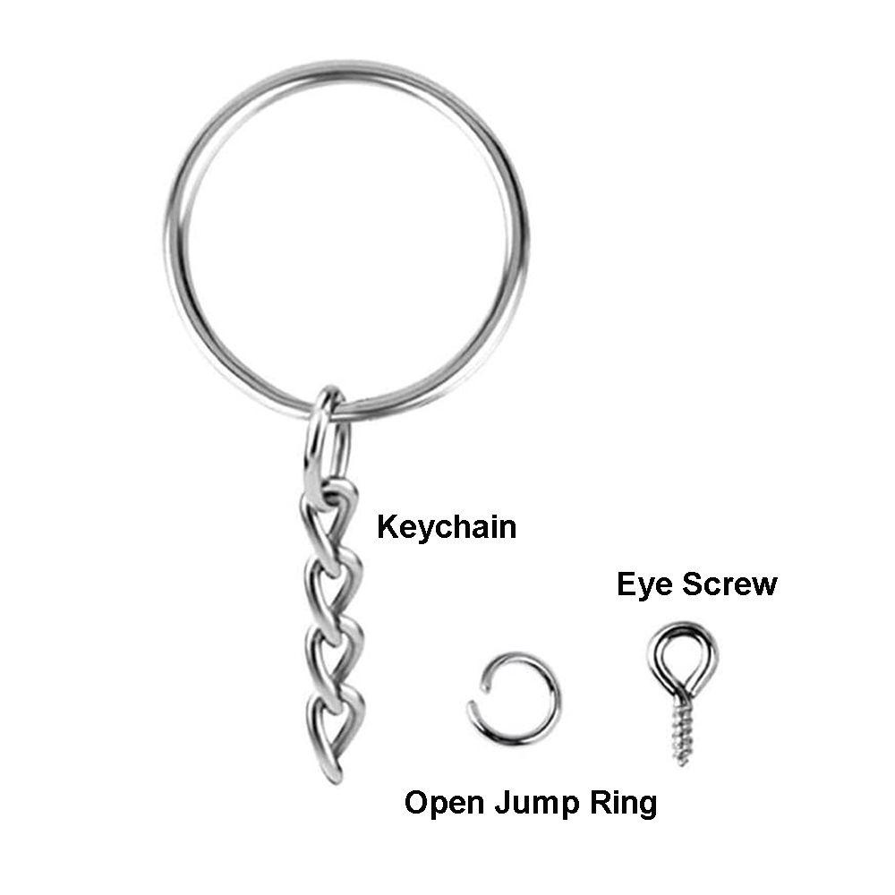 CACTU Set 50 Vòng Nhẫn Mở 25mm Làm Móc Khóa DIY