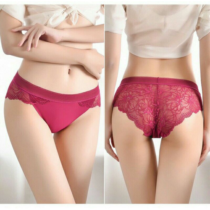 Quần Lót Su PhốI Ren Hoa 8423