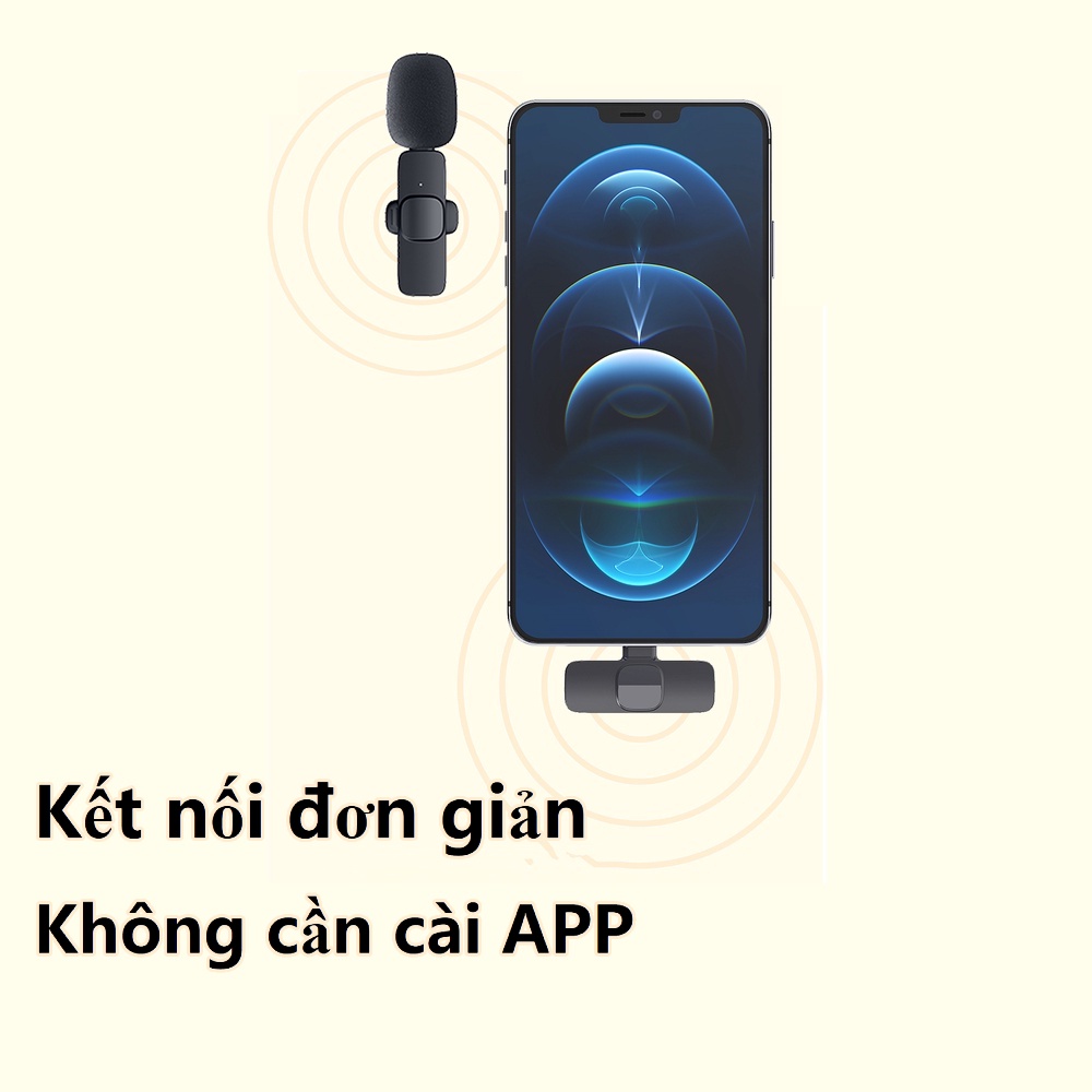 Micro Không Dây Mini Cho Điện Thoại iPhone Android