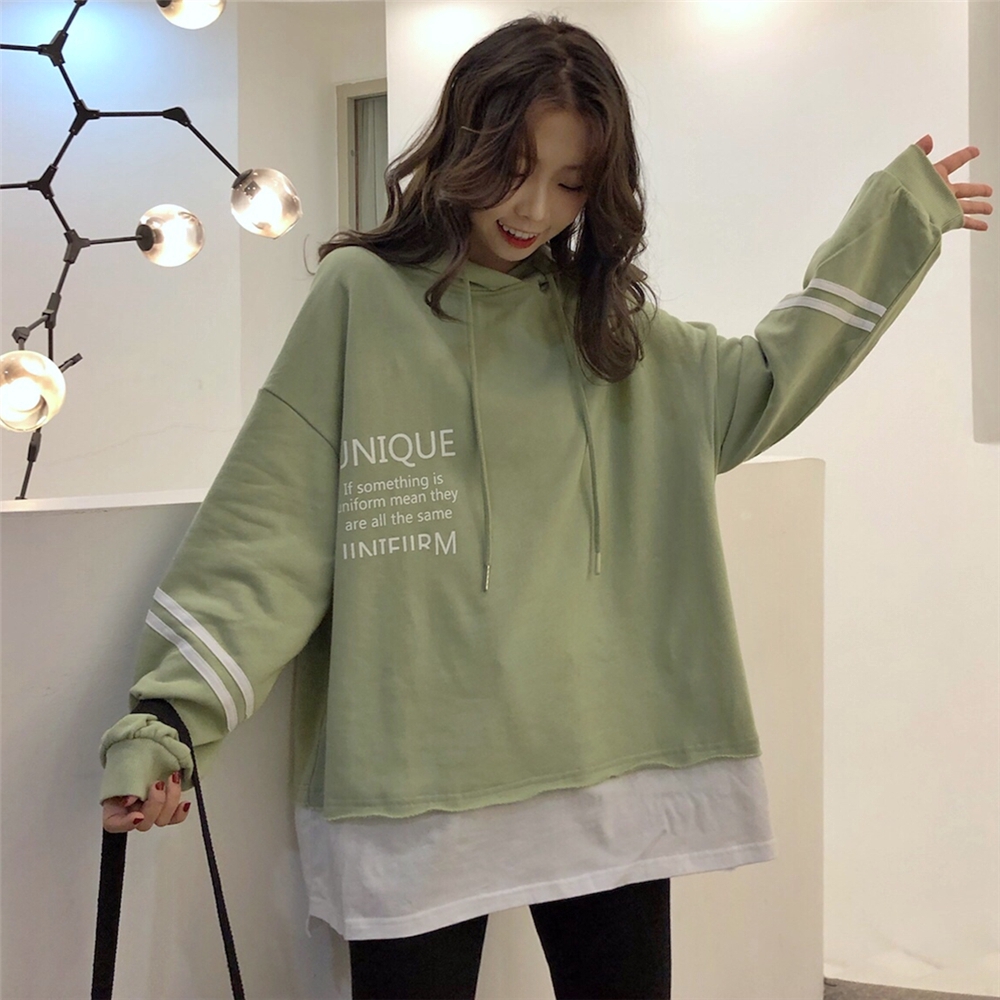 Áo hoodie form rộng phong cách năng động trẻ trung dành cho nữ | WebRaoVat - webraovat.net.vn