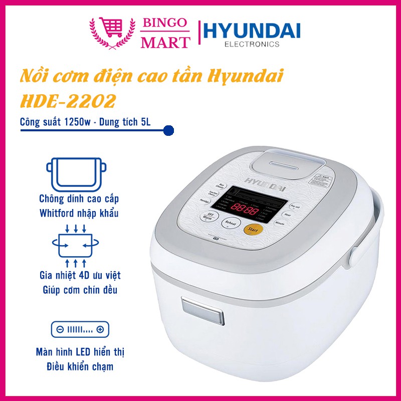 Nồi cơm điện cao tần HDE 2202 - Dung tích 5L