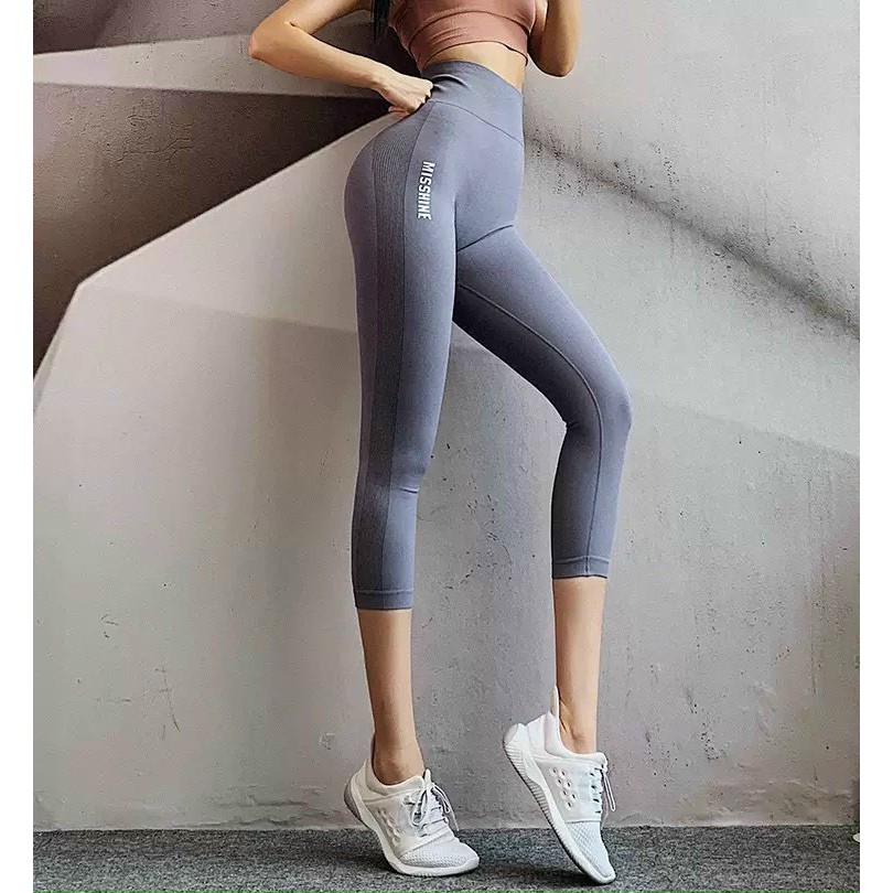 Quần dệt tập gym, yoga, aerobic, zumba nữ 9 tấc  - Chất liệu thun co giãn 4 chiều - Thấm hút mồ hôi tốt